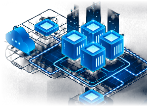 Arquitectura digital moderna con servidores e infraestructura en la nube